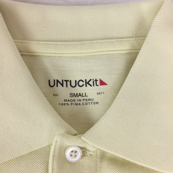 Untuckit Pale Yellow Polo Shirt - Picture 2 of 4